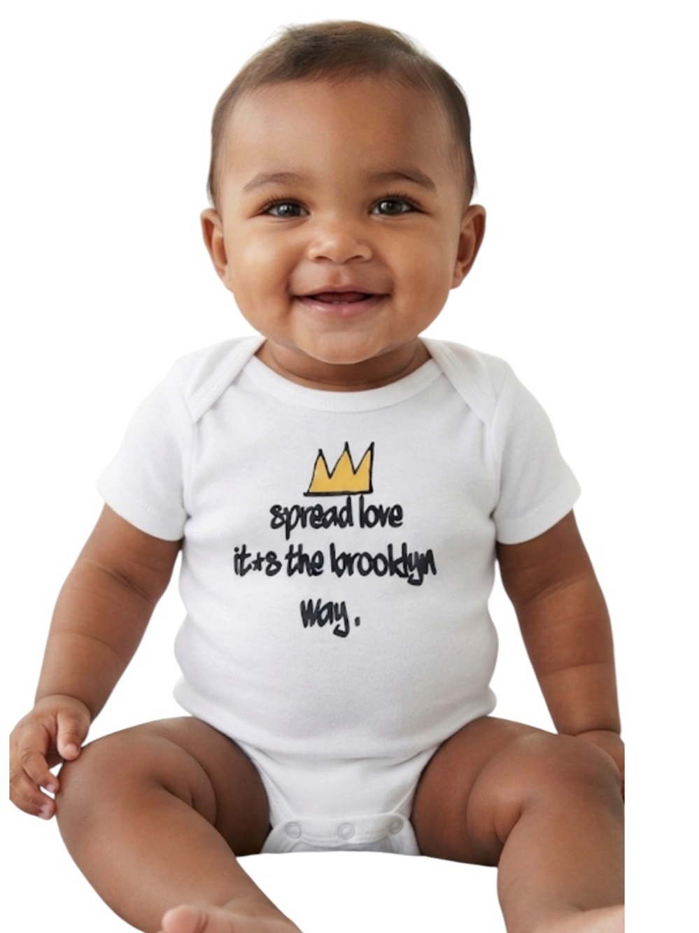SPREAD love its the brooklyn way Gperber organic  baby onesie  size 6-9 M